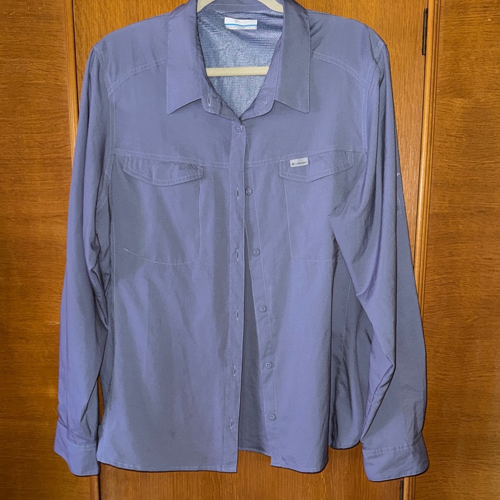 Columbia Blue Omni Shade shirt